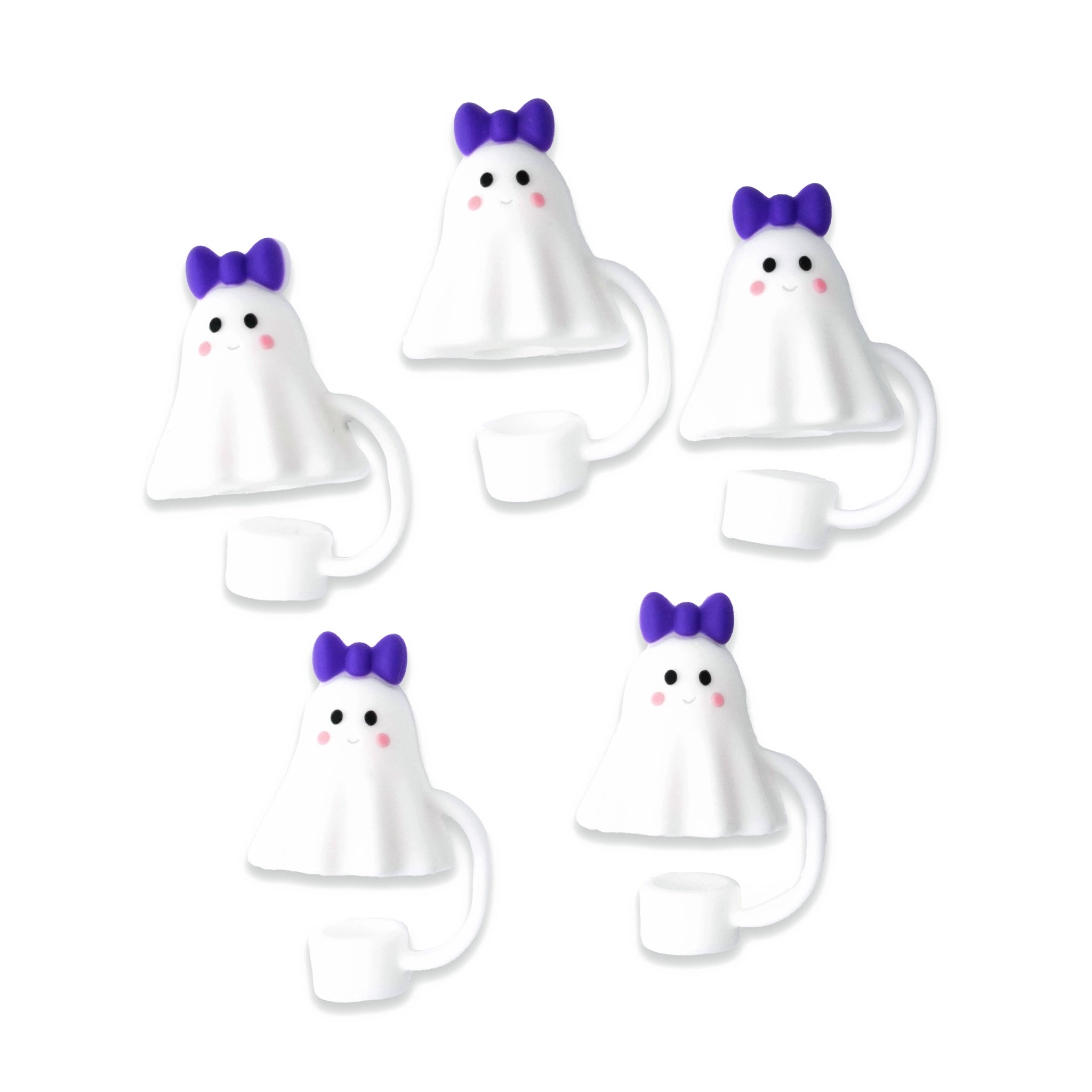 Master Maker Crafts -  Silicone Straw Topper - Ghost Purple Bow (5 Toppers) | Master Maker Crafts - Wholesale Craft Supplies - Fast Shipping from Ohio DIY Craft Warehouse