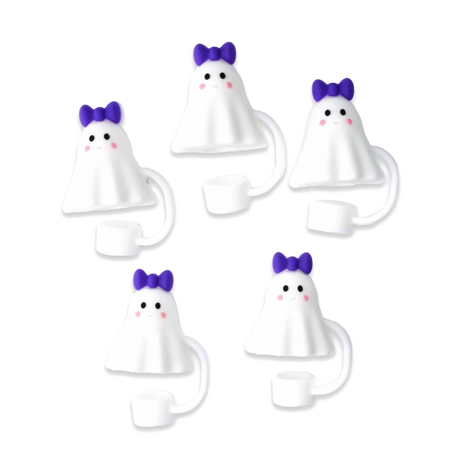 Master Maker Crafts -  Silicone Straw Topper - Ghost Purple Bow (5 Toppers) | Master Maker Crafts - Wholesale Craft Supplies - Fast Shipping from Ohio