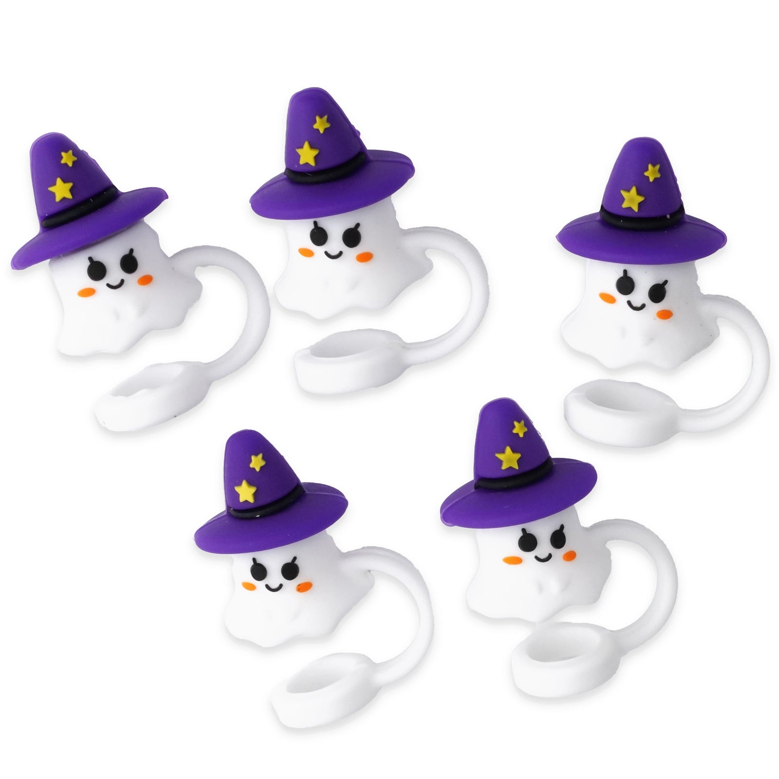 Master Maker Crafts -  Silicone Straw Topper - Ghost Purple Hat (5 Toppers) | Master Maker Crafts - Wholesale Craft Supplies - Fast Shipping from Ohio