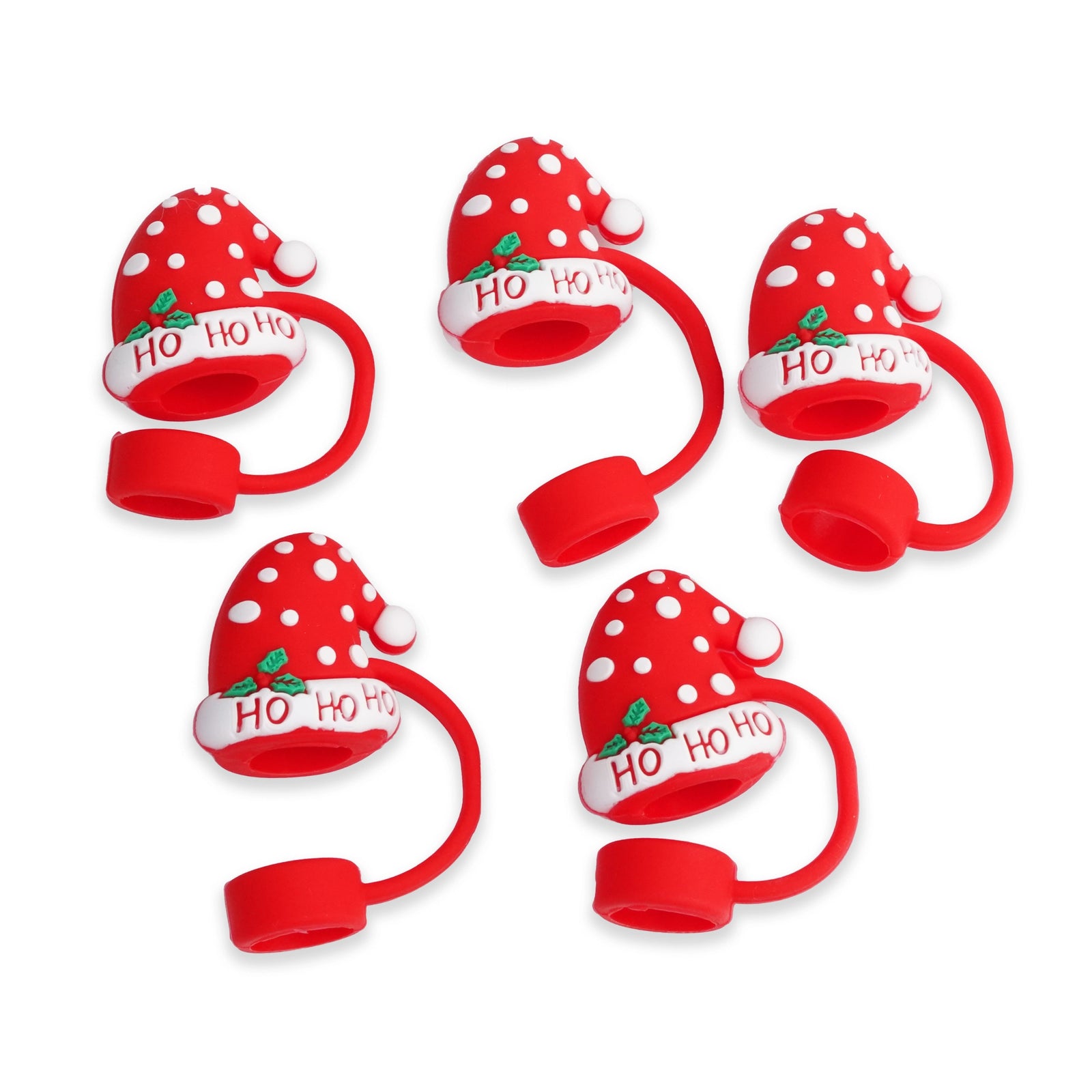 Master Maker Crafts -  Silicone Straw Topper - Ho,Ho,Ho Hat (5 Toppers) | Master Maker Crafts - Wholesale Craft Supplies - Fast Shipping from Ohio