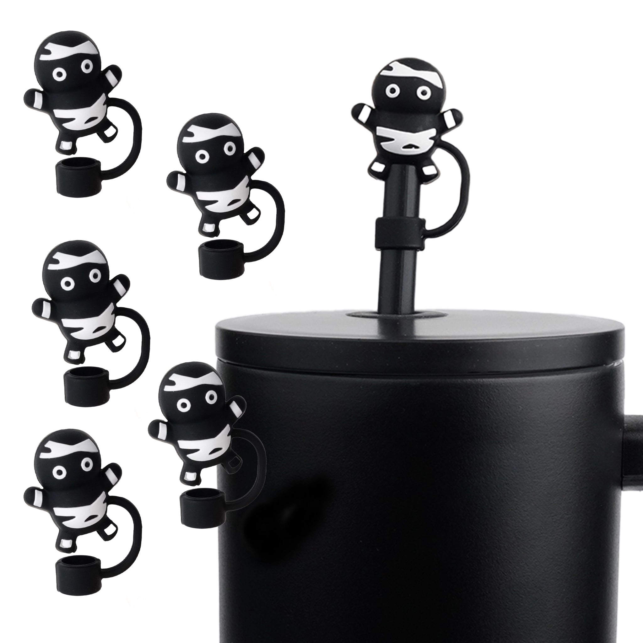 Master Maker Crafts -  Silicone Straw Topper - Spooky Skeleton (5 Toppers) | Master Maker Crafts - Wholesale Craft Supplies - Fast Shipping from Ohio DIY Craft Warehouse