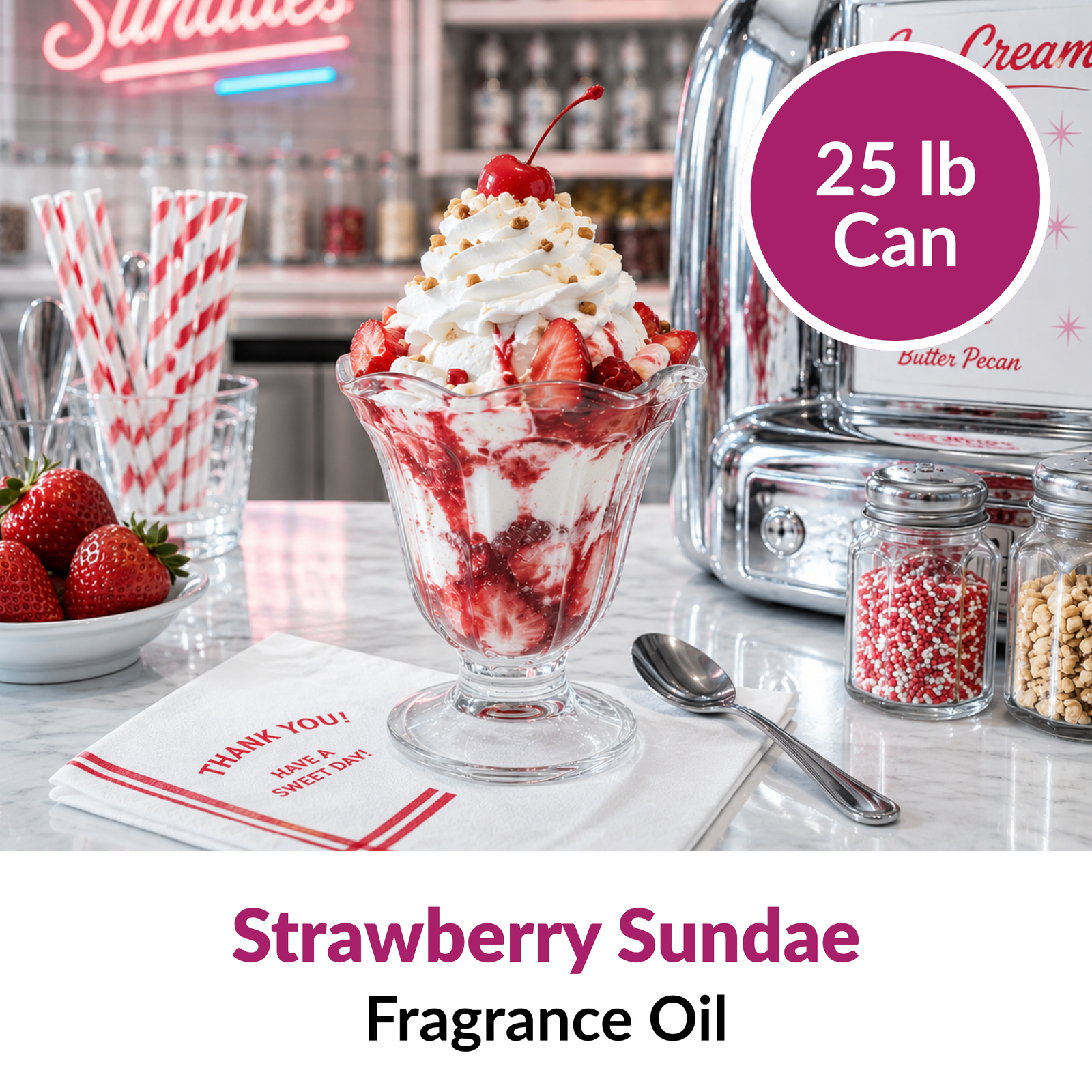 Strawberry Sundae Fragrance Oil (4 oz)