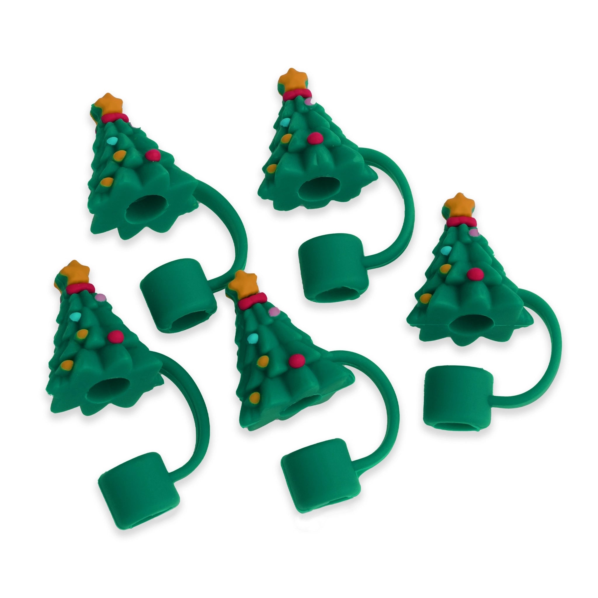 Master Maker Crafts -  Silicone Straw Topper - Christmas Tree Green (5 Toppers) | Master Maker Crafts - Wholesale Craft Supplies - Fast Shipping from Ohio DIY Craft Warehouse