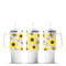 Sunflower and bee print tumblers with handles, Master Maker Crafts wholesale craft supplies Ohio DIY Craft Warehouse