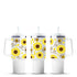 Sunflower and bee print tumblers with handles, Master Maker Crafts wholesale craft supplies Ohio DIY Craft Warehouse