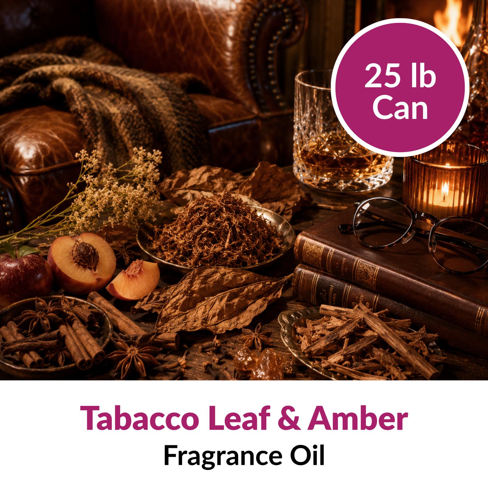 Image of Tobacco Leaf & Amber Fragrance Oil (25 lbs) sold at Master Maker Crafts. Wholesale prices and fast shipping.