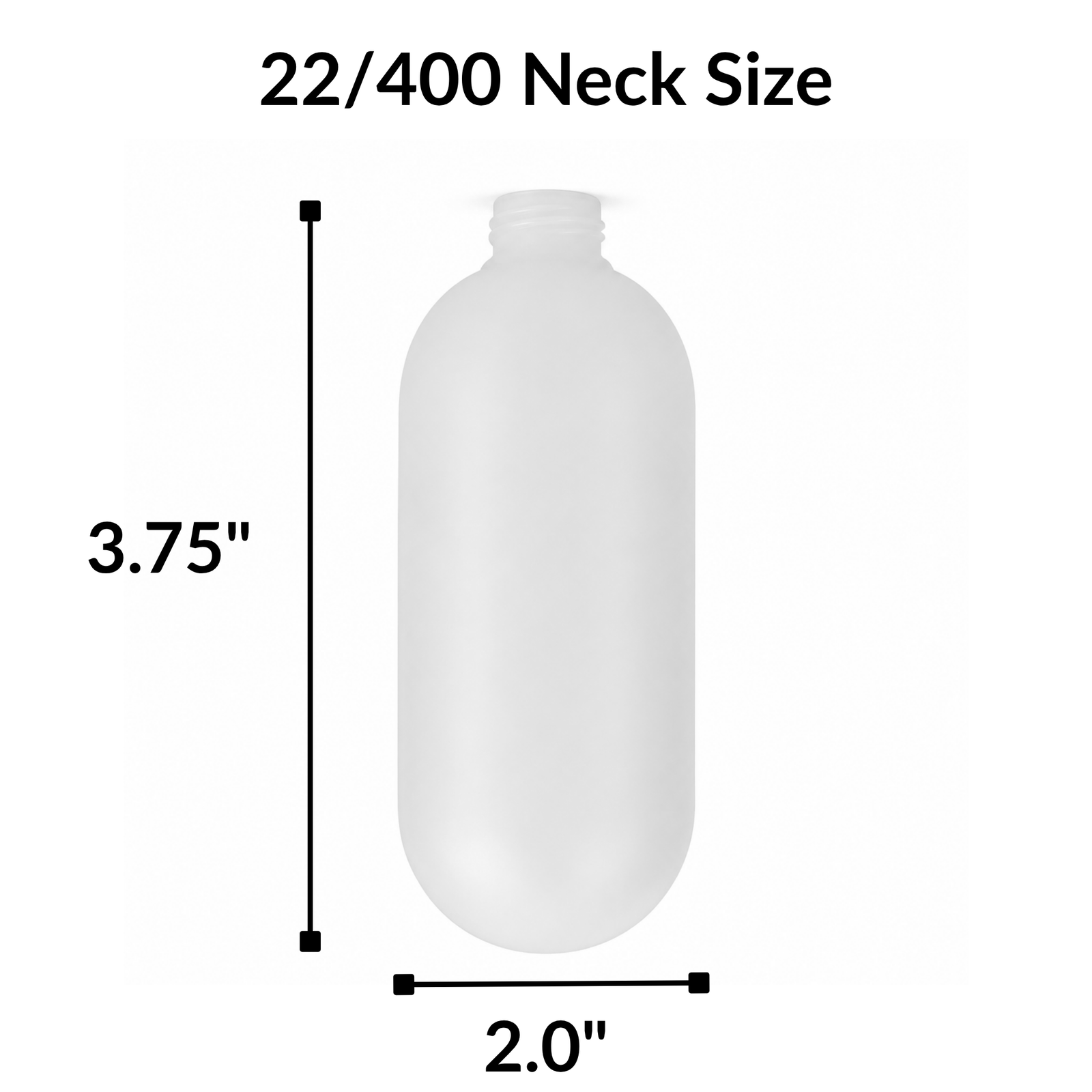 Tahoe HDPE Tottle Bottle 2 oz - 22/400 (10 per bag)