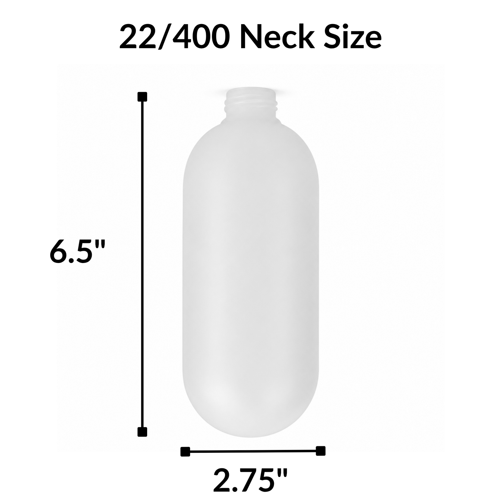 Tahoe HDPE Tottle Bottle 8 oz - 22/400 (10 per bag)