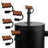 Master Maker Crafts -  Silicone Straw Topper - BOO Black (5 Toppers) | Master Maker Crafts - Wholesale Craft Supplies - Fast Shipping from Ohio DIY Craft Warehouse
