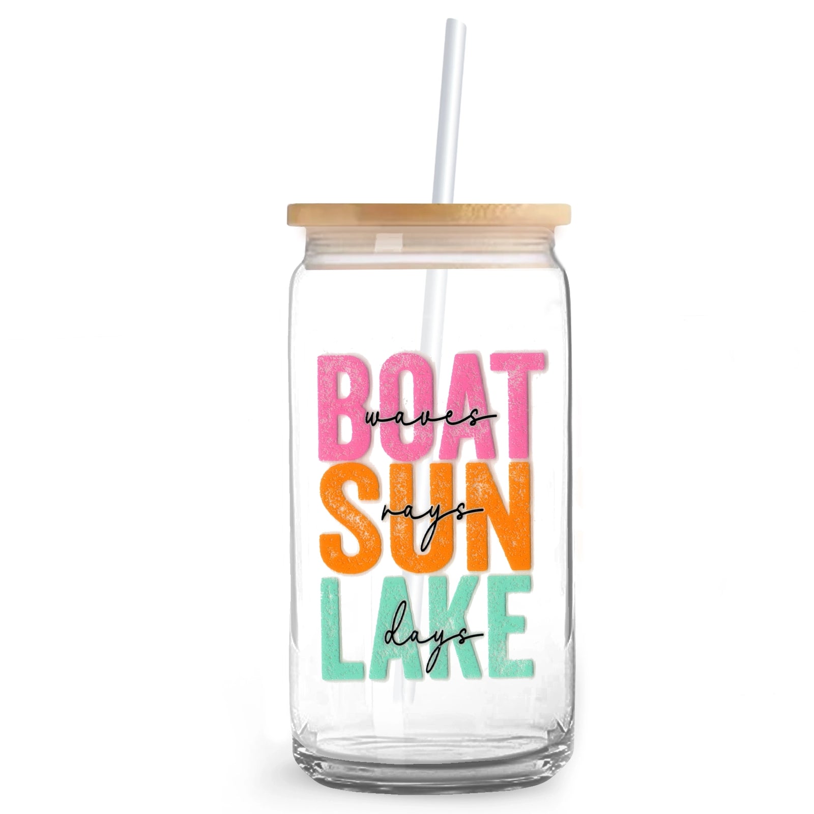 Master Maker Crafts -  UV DTF Decal - Boat, Sun, Lake 2 Decals 3.5