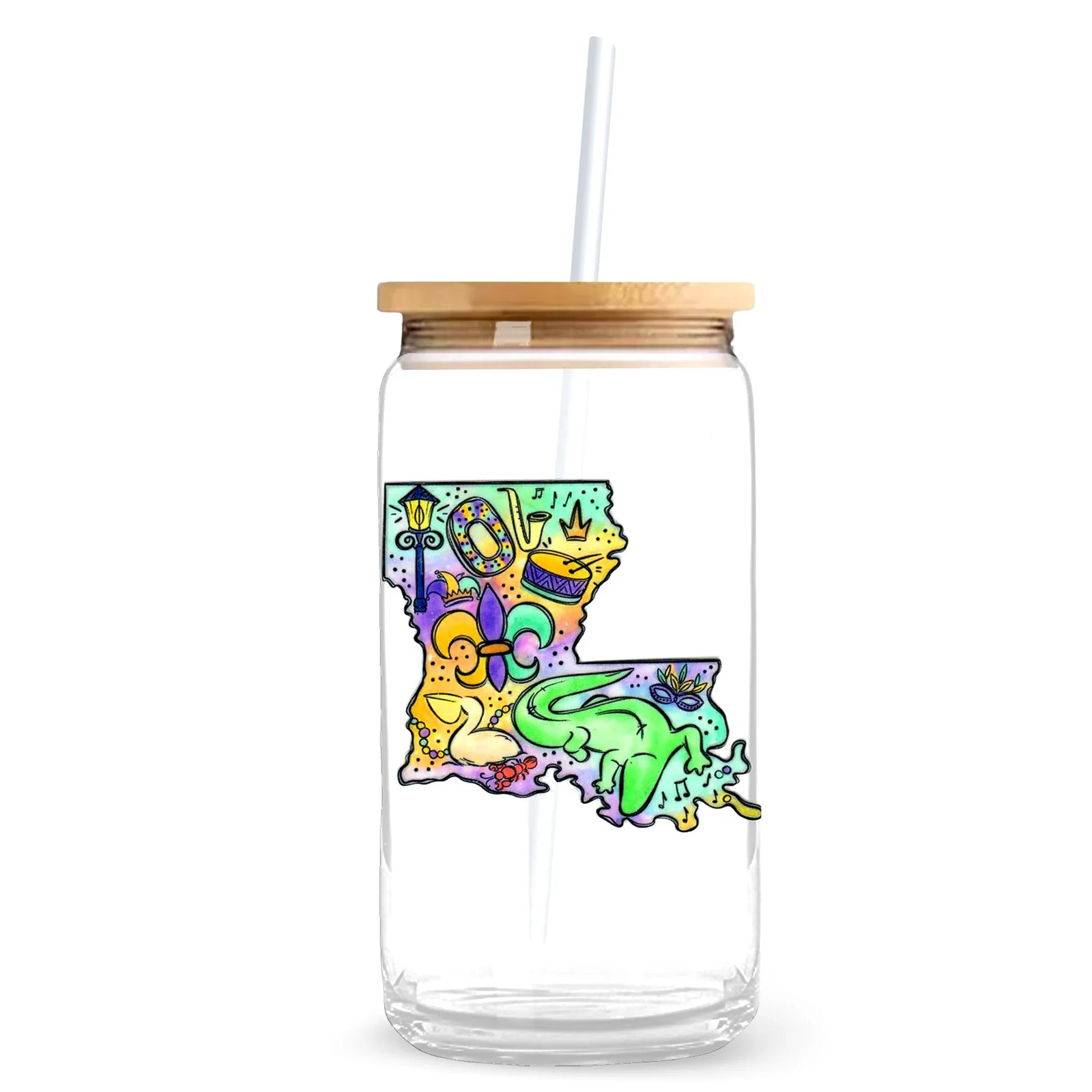 Master Maker Crafts -  UV DTF Decal - Louisiana Mardi Mix 2 Decals 3.5