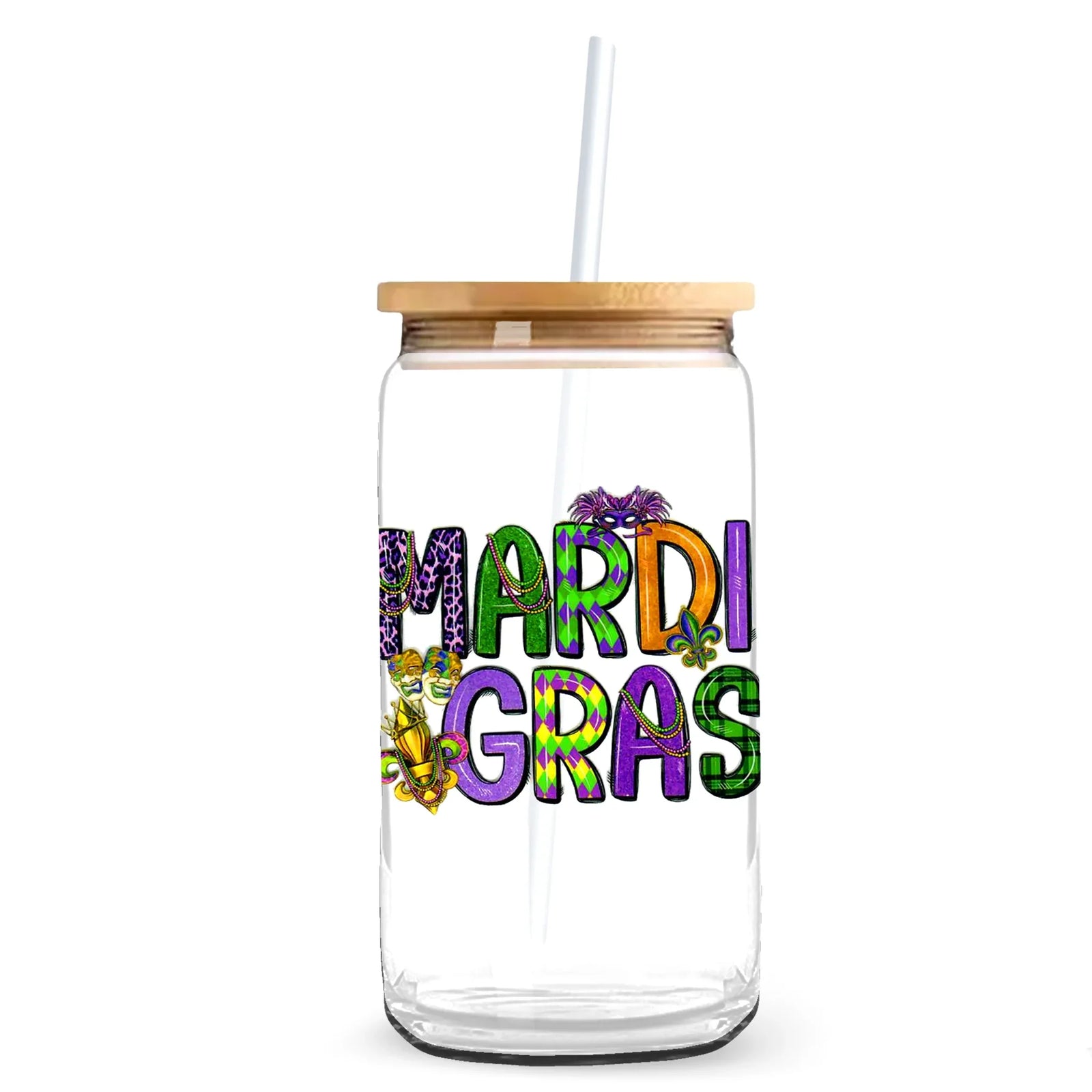 Master Maker Crafts -  UV DTF Decal - Mardi Gras 2 Decals 3.5