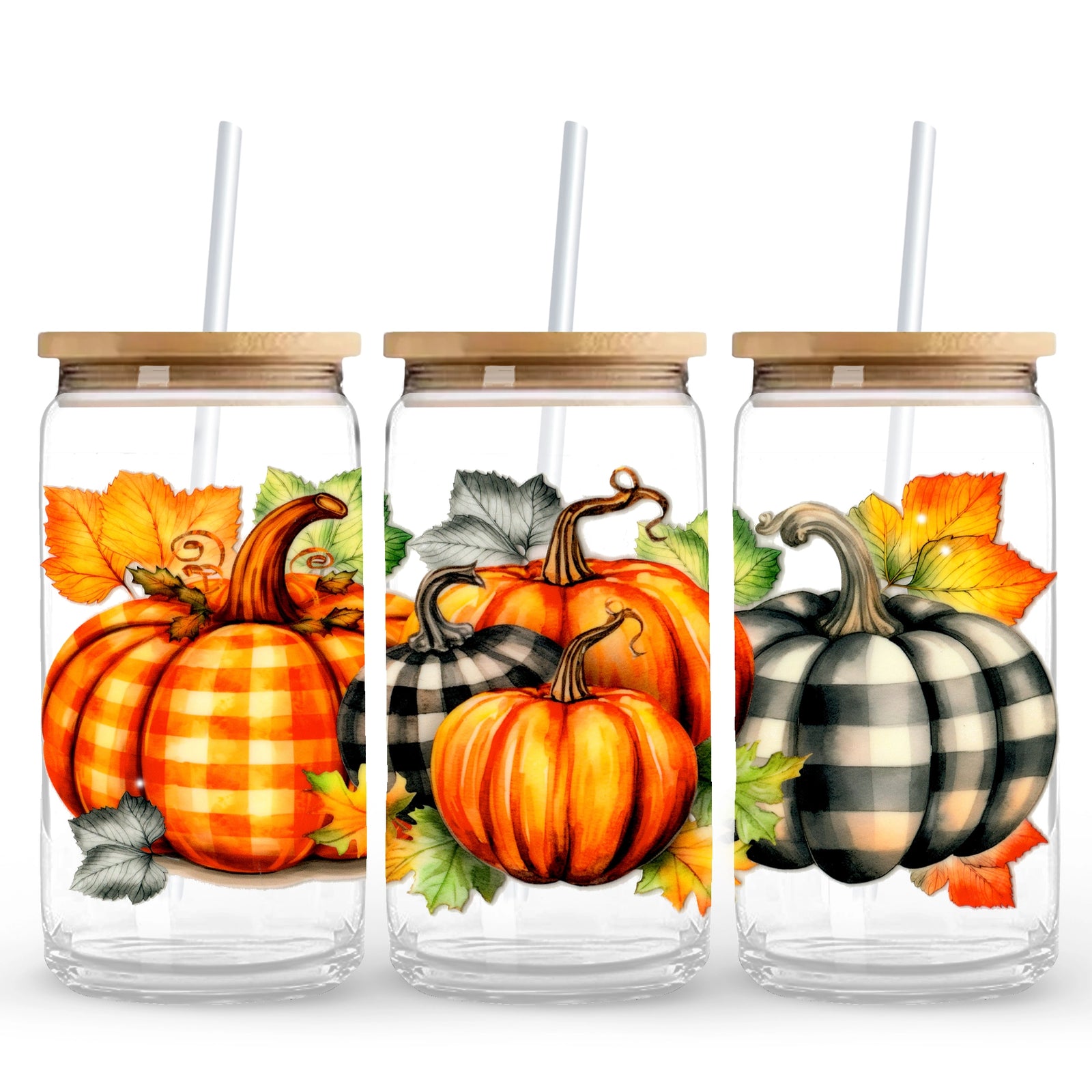 Master Maker Crafts -  UV DTF Wrap Only - Patchwork Pumpkins 9.7