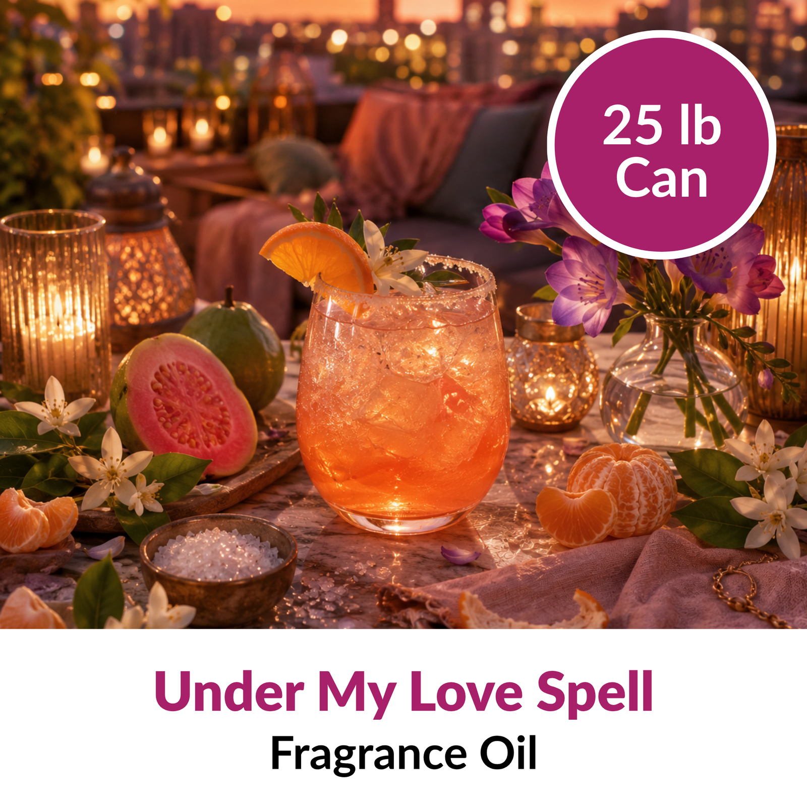 Image of Under My Love Spell Fragrance Oil (25 lbs) sold at Master Maker Crafts. Wholesale prices and fast shipping.