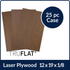 TruFlat Walnut Plywood - 12"x 19" x 1/8" (25 Piece Case)