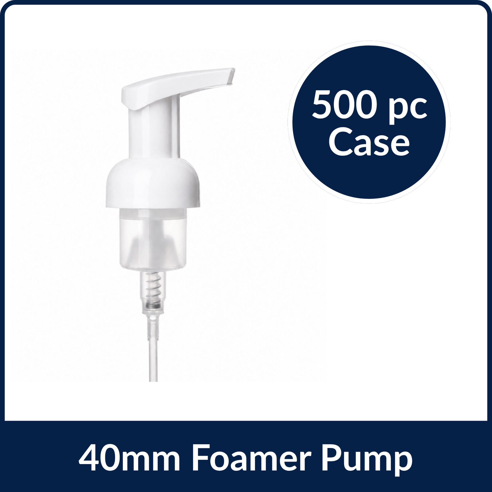 Foamer Pump White Smooth - 40mm (500/case)