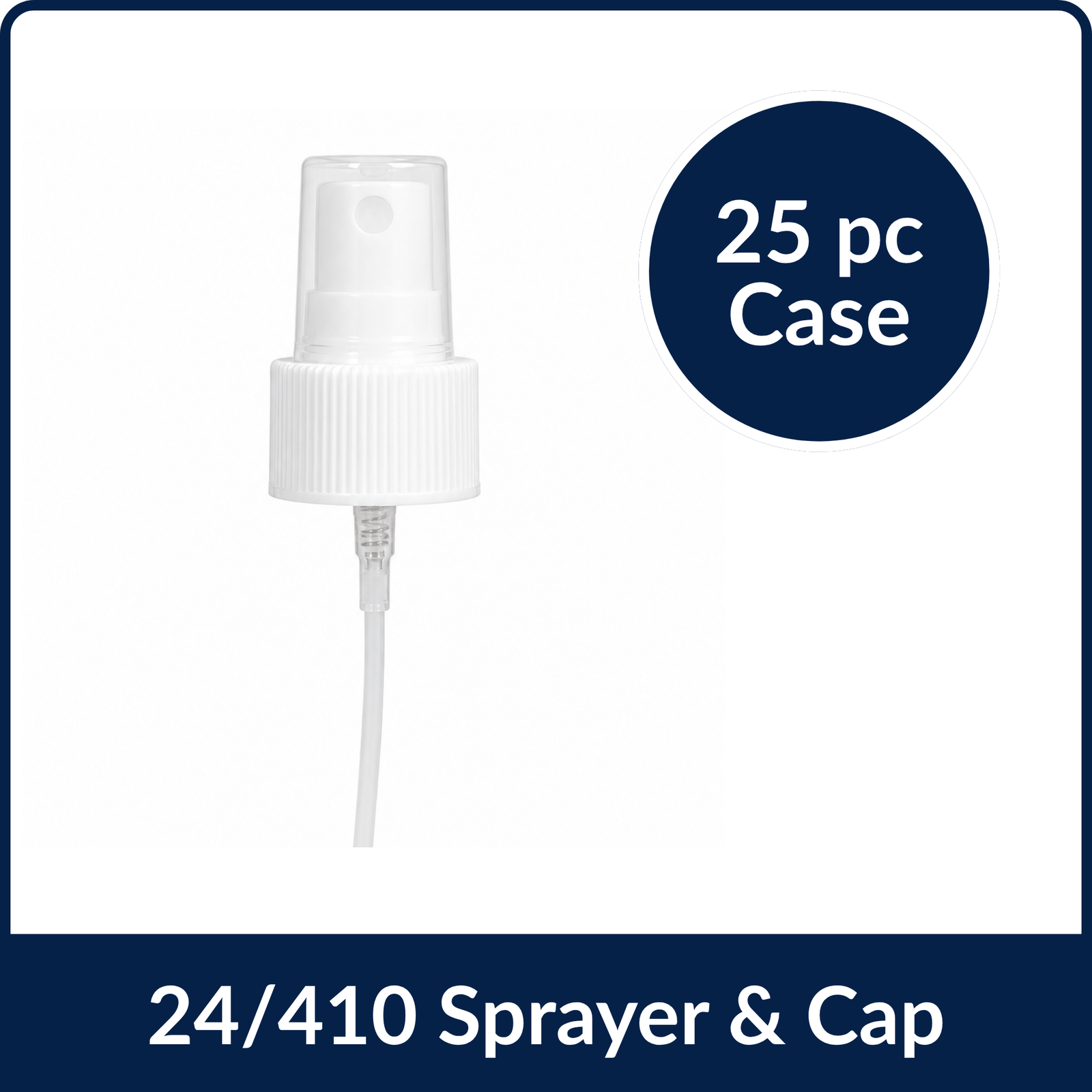 Sprayer & Cap White Smooth -24/410, 8