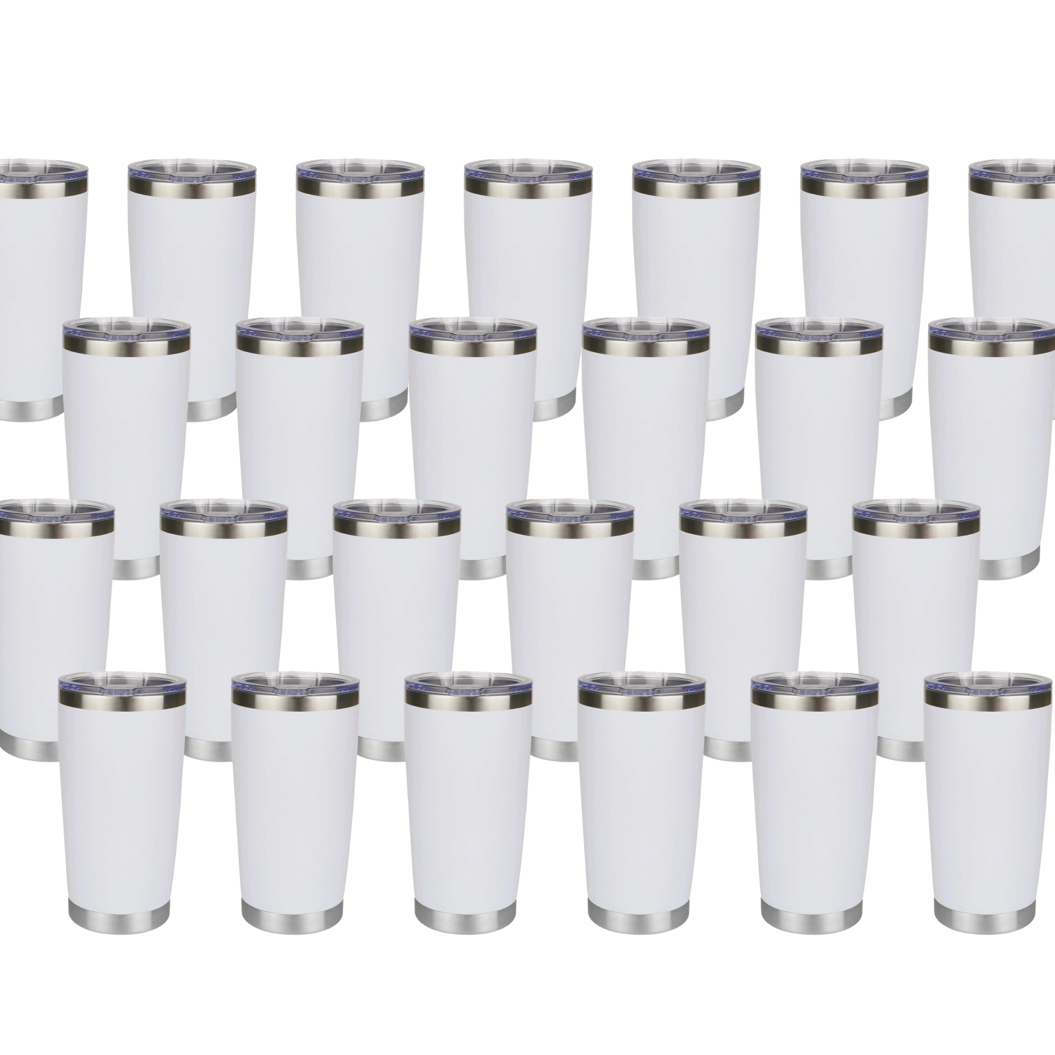 Master Maker Crafts -  20 oz Travel Tumbler - Snow White (25 Piece CASE) | Master Maker Crafts - Wholesale Craft Supplies - Fast Shipping from Ohio DIY Craft Warehouse
