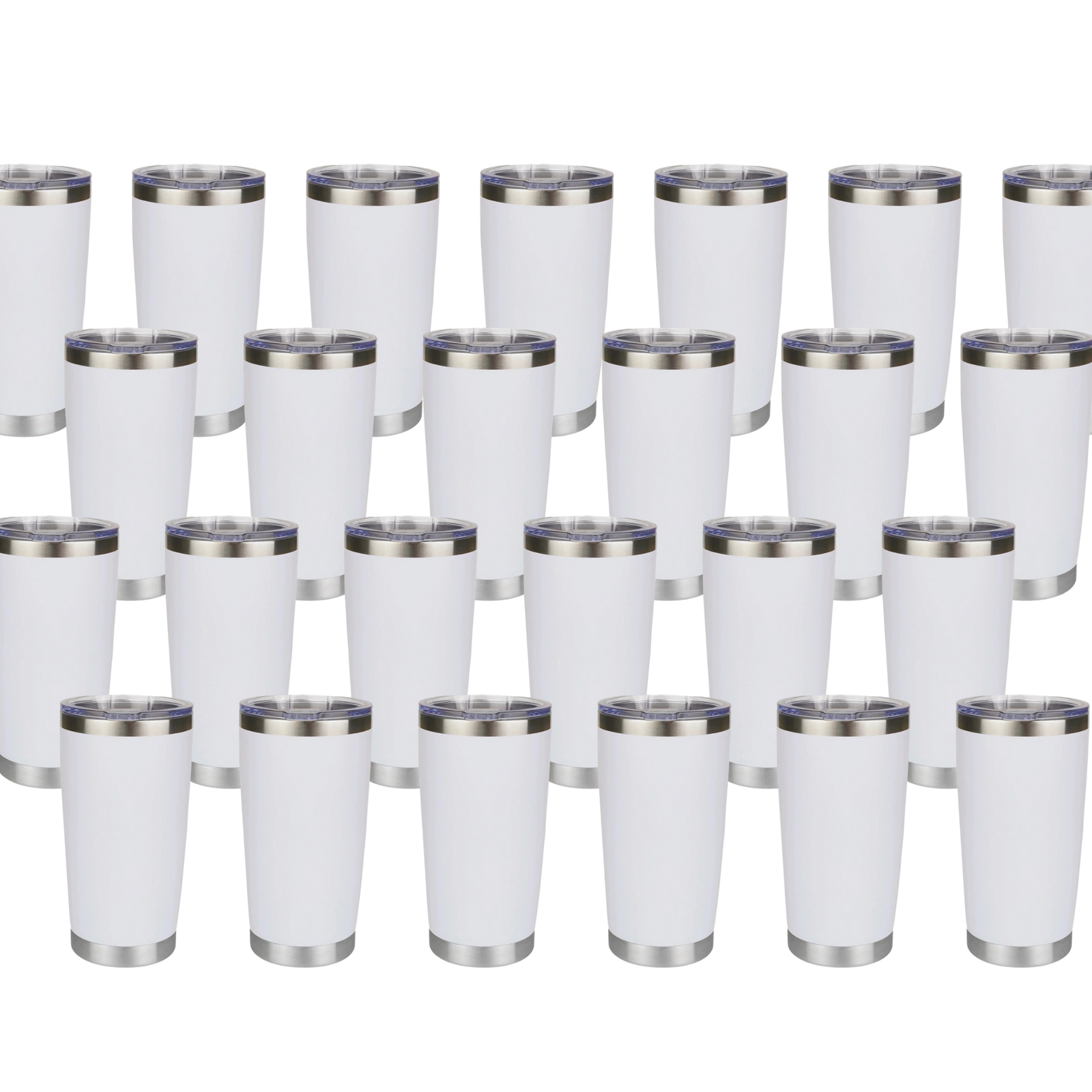 Master Maker Crafts -  20 oz Travel Tumbler - Snow White (25 Piece CASE) | Master Maker Crafts - Wholesale Craft Supplies - Fast Shipping from Ohio