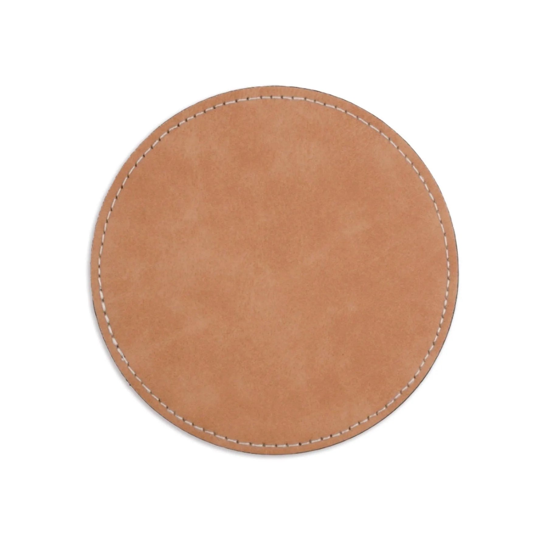 Coaster Vegan Leather Round - Tan - DIY Craft Warehouse DIY Craft Warehouse