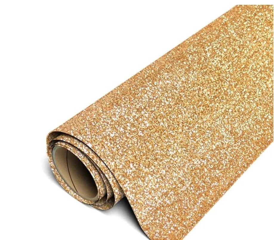 Heat Transfer Vinyl Glitter HTV - Gold - DIY Craft Warehouse DIY Craft Warehouse