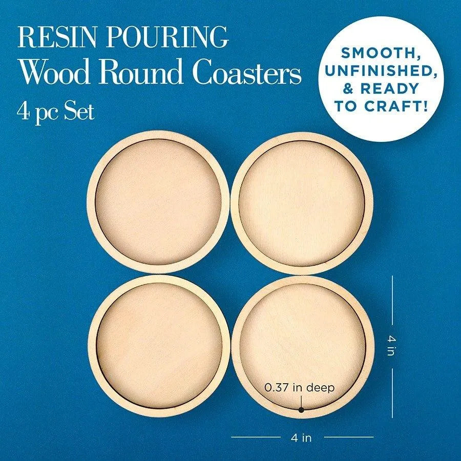 Round Wood Coaster Set - DIY Craft Warehouse