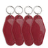 Retro Motel Keychain with Silver Ring - Wine Red - DIY Craft Warehouse DIY Craft Warehouse