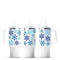 Winter Blue Snowflakes 40oz tumbler from Master Maker Crafts, wholesale craft supplies Ohio. DIY Craft Warehouse