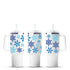 Winter Blue Snowflakes 40oz tumbler from Master Maker Crafts, wholesale craft supplies Ohio. DIY Craft Warehouse
