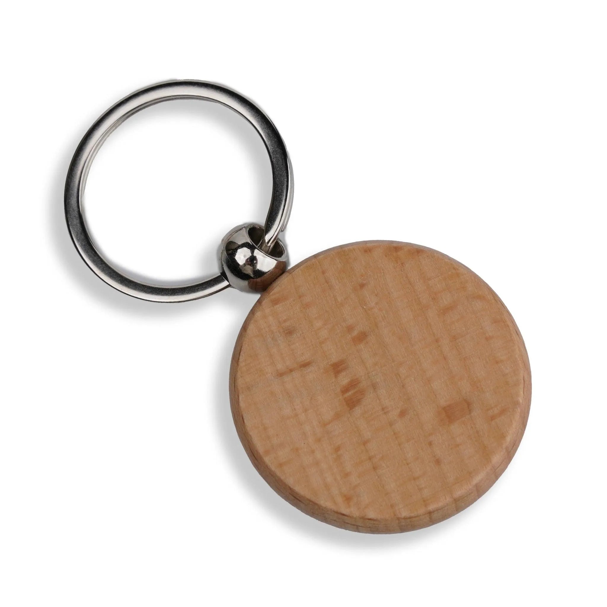 Wood Circle Keychain with Key Ring (5 Pack) - DIY Craft Warehouse DIY Craft Warehouse