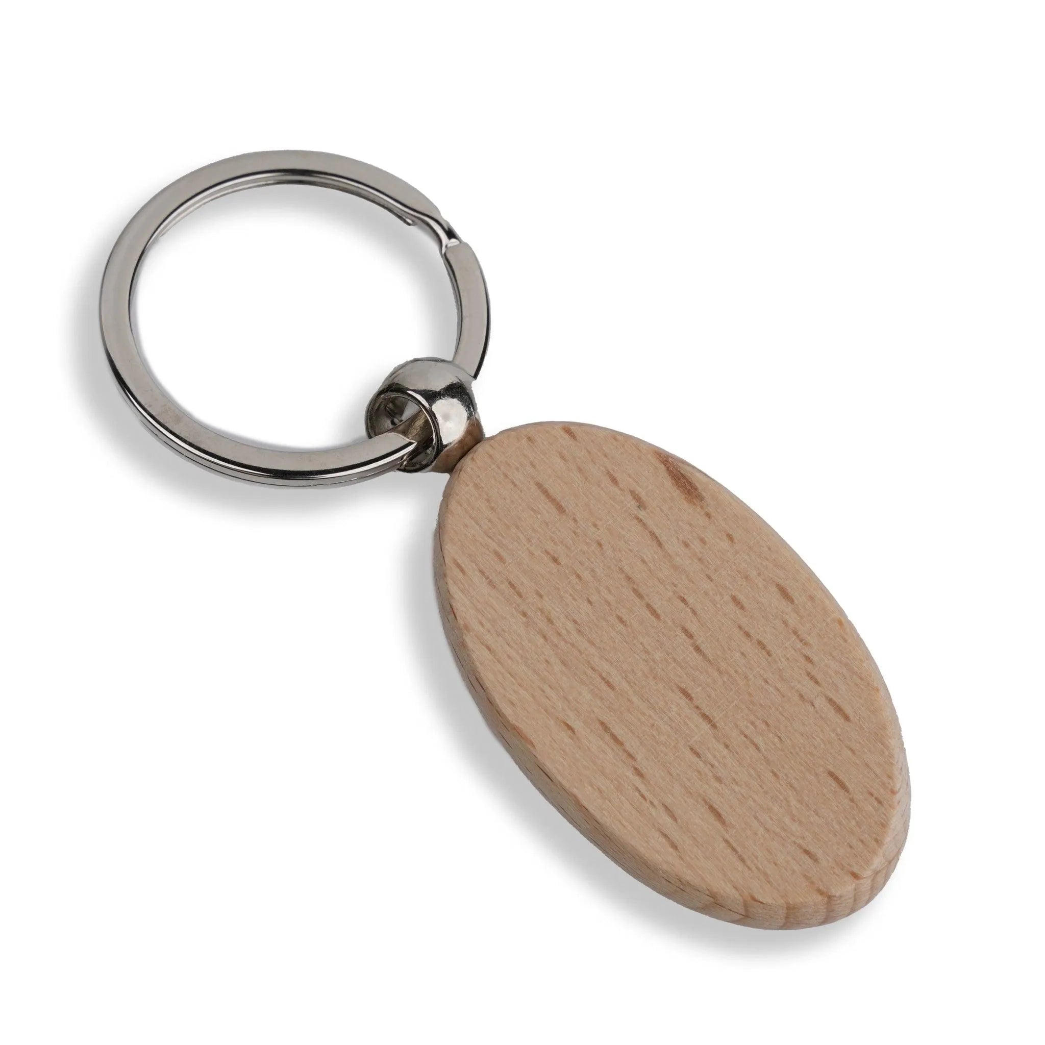 Wood Oval Keychain with Key Ring (5 Pack) - DIY Craft Warehouse DIY Craft Warehouse