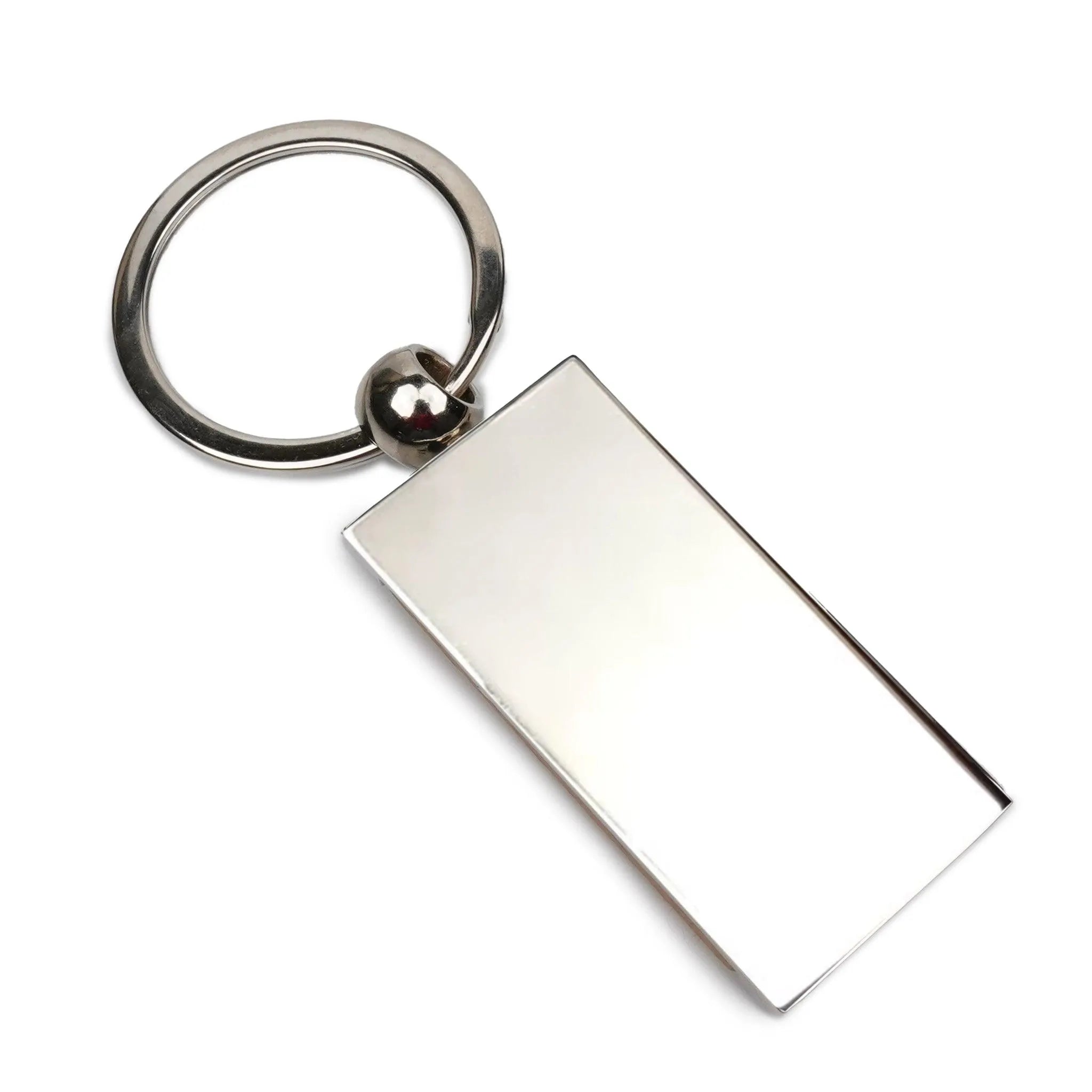 Wood & Metal Rectangle Keychain with Key Ring (5 Pack) - DIY Craft Warehouse DIY Craft Warehouse