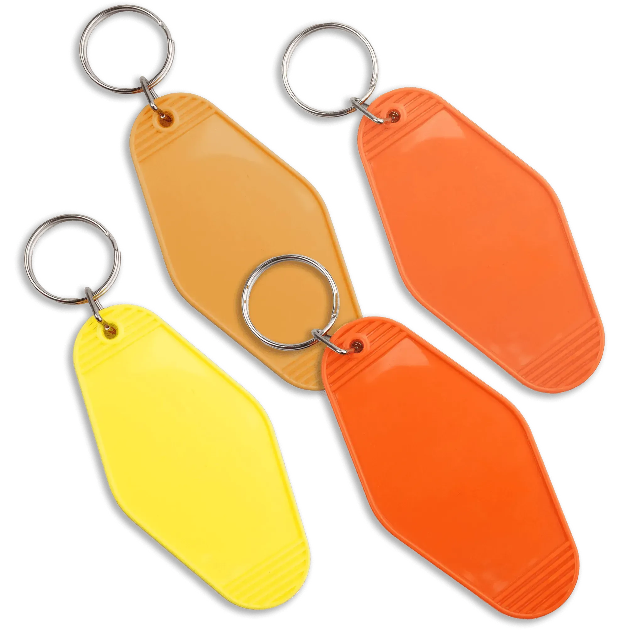 Retro Motel Keychain with Silver Ring - Yellow - DIY Craft Warehouse DIY Craft Warehouse
