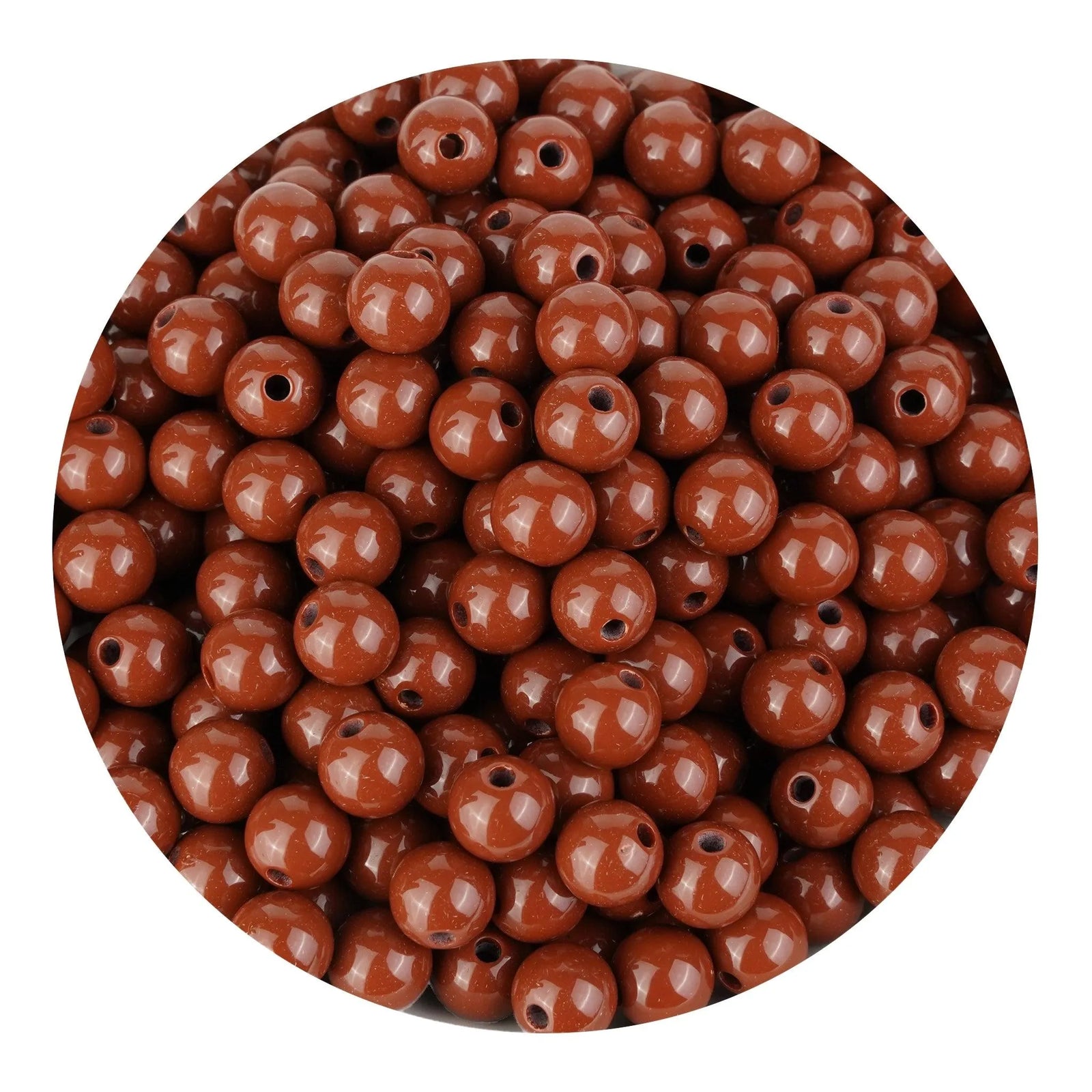 Acrylic Round String Beads - Brown - DIY Craft Warehouse