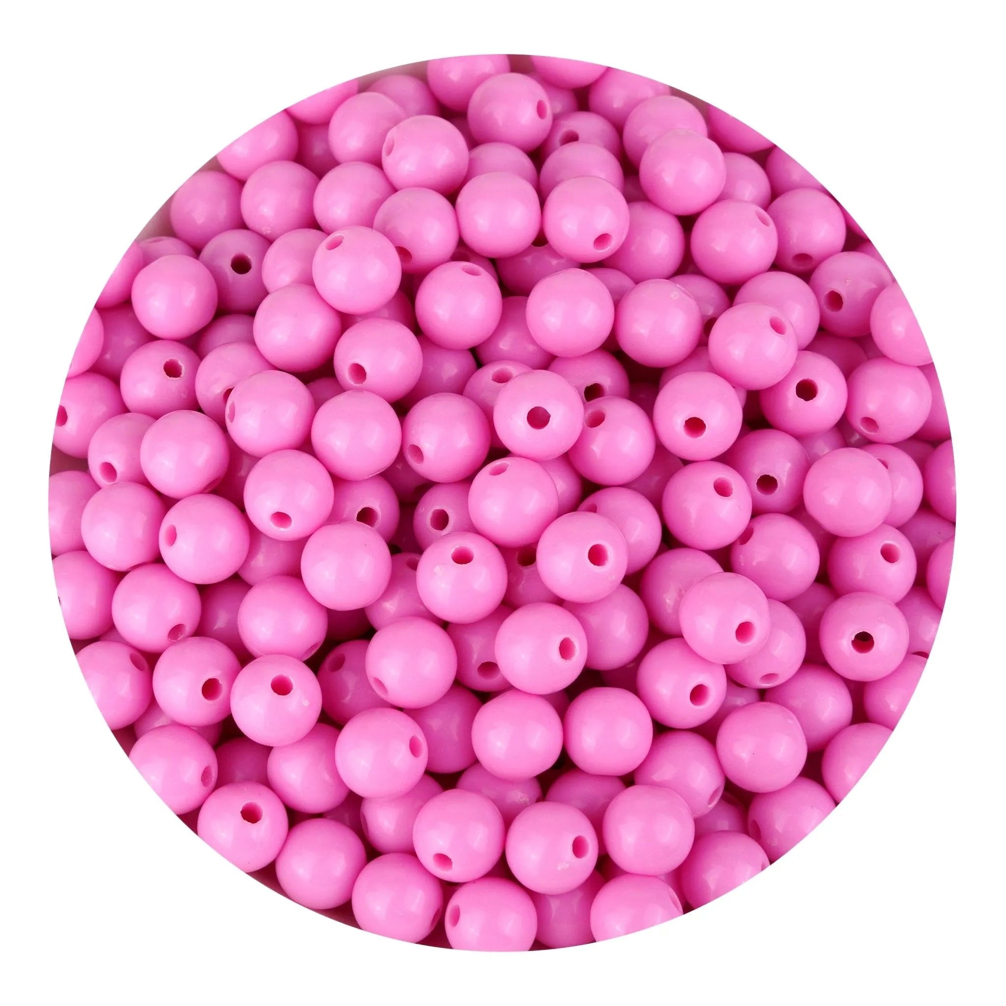 Acrylic Round String Beads - Light Pink - DIY Craft Warehouse DIY Craft Warehouse