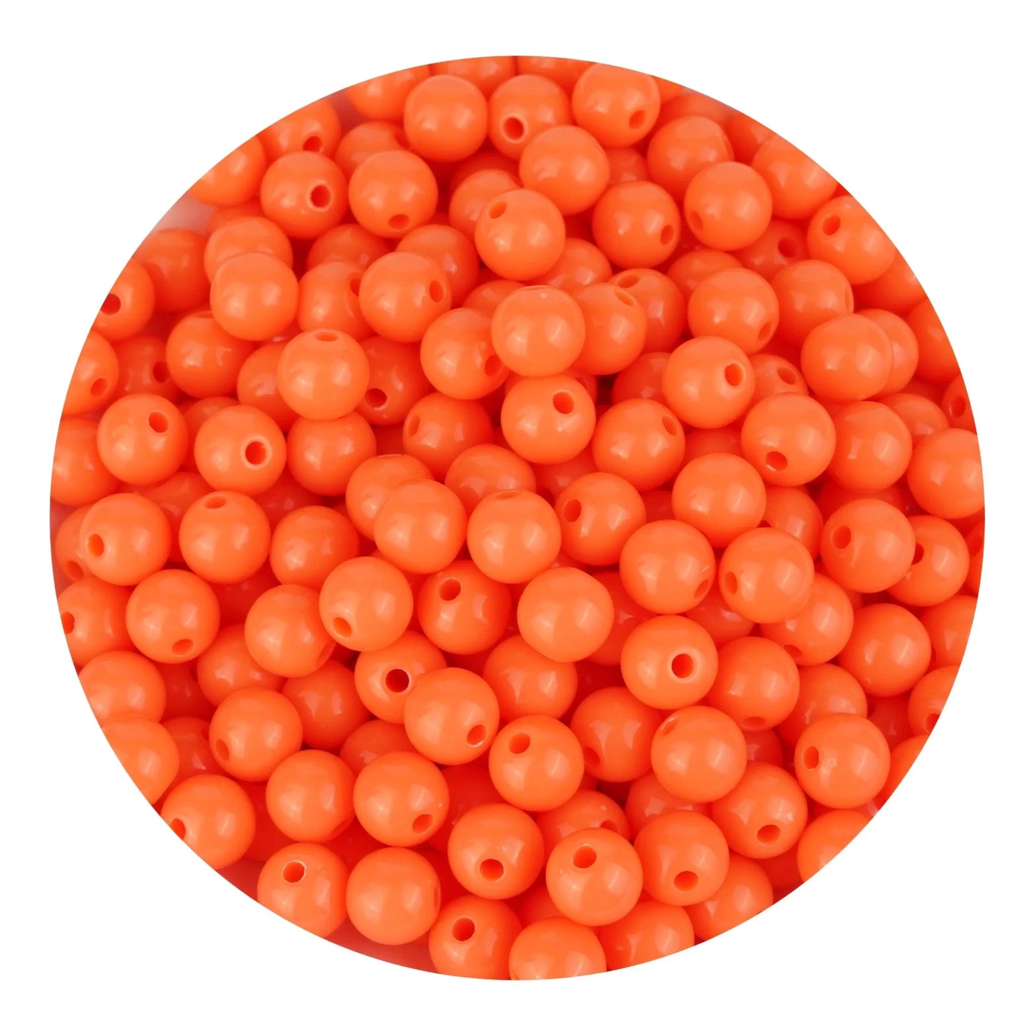 Acrylic Round String Beads - Orange - DIY Craft Warehouse DIY Craft Warehouse