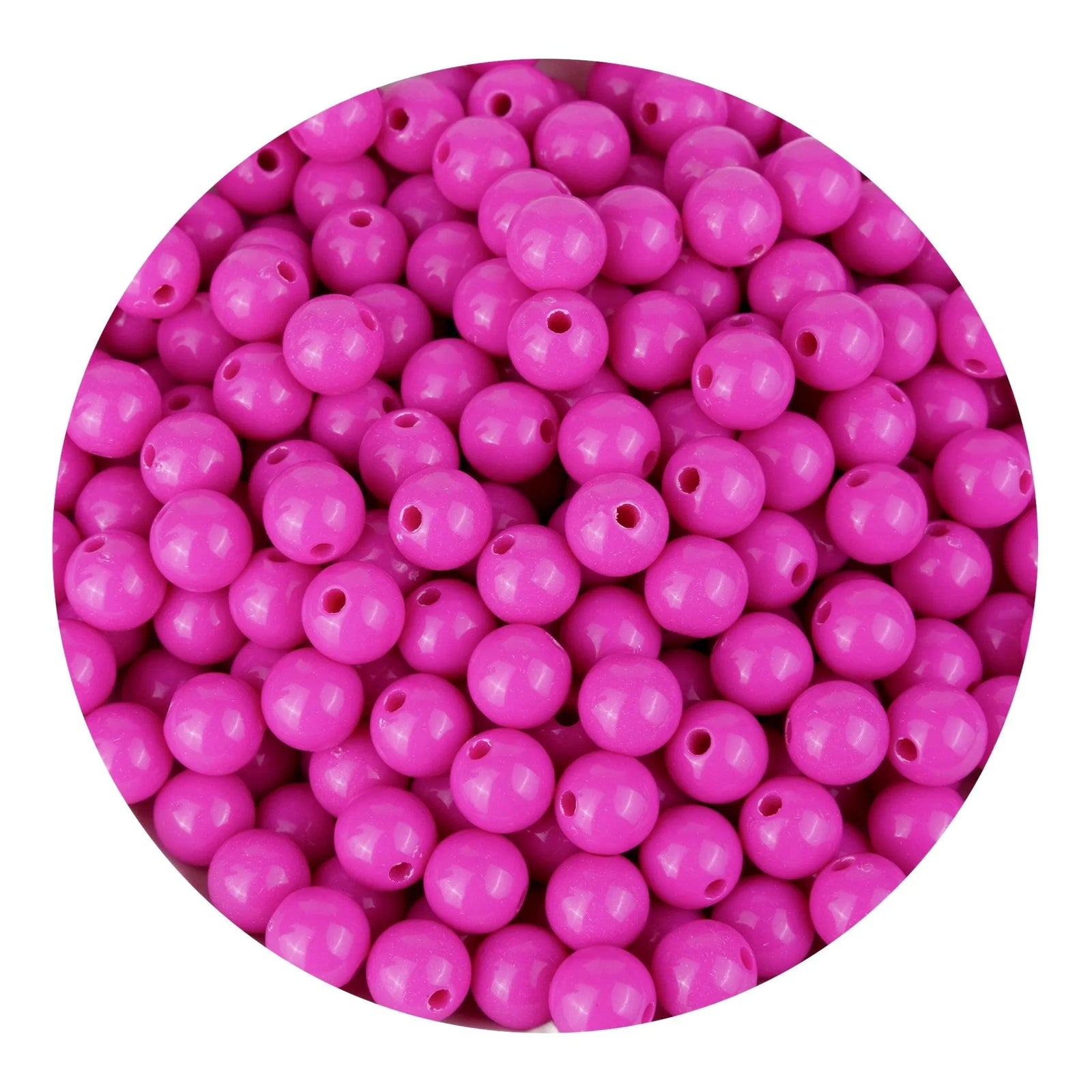 Acrylic Round String Beads - Pink - DIY Craft Warehouse