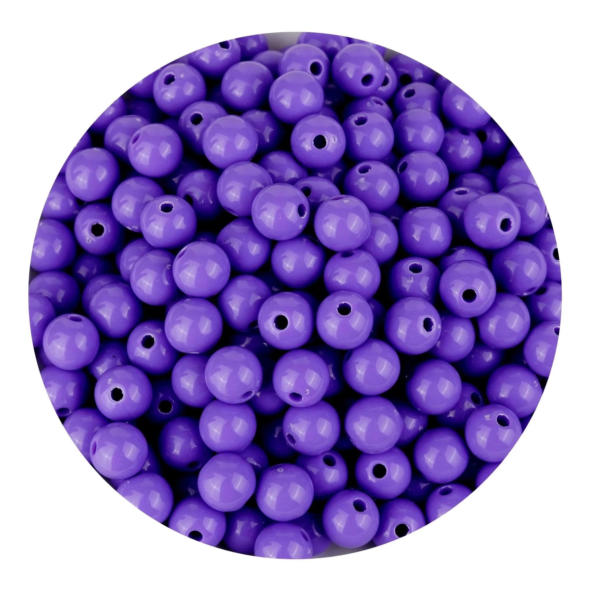 Acrylic Round String Beads - Purple - DIY Craft Warehouse DIY Craft Warehouse