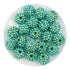 Acrylic Round String Bubblegum Bling Beads - Green - DIY Craft Warehouse DIY Craft Warehouse