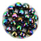 Acrylic Round String Disco Bling Beads - Black Rainbow Iridescent - DIY Craft Warehouse DIY Craft Warehouse
