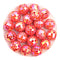 Acrylic Round String Disco Bling Beads - Red - DIY Craft Warehouse DIY Craft Warehouse