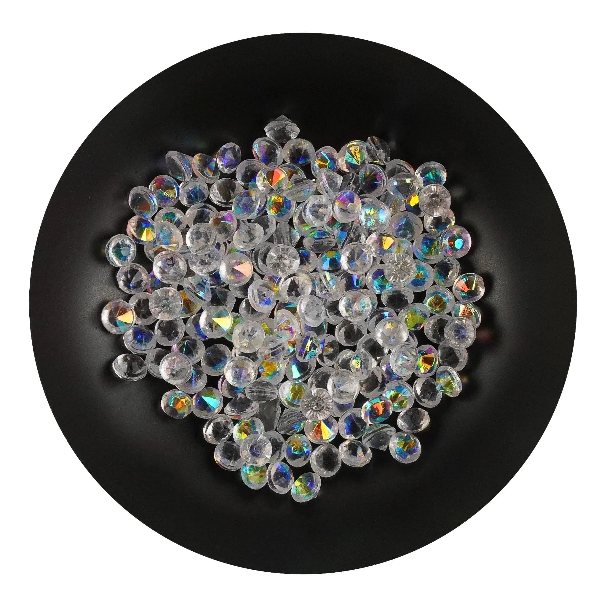 Acrylic Solid Beads - Iridescent Clear - DIY Craft Warehouse DIY Craft Warehouse