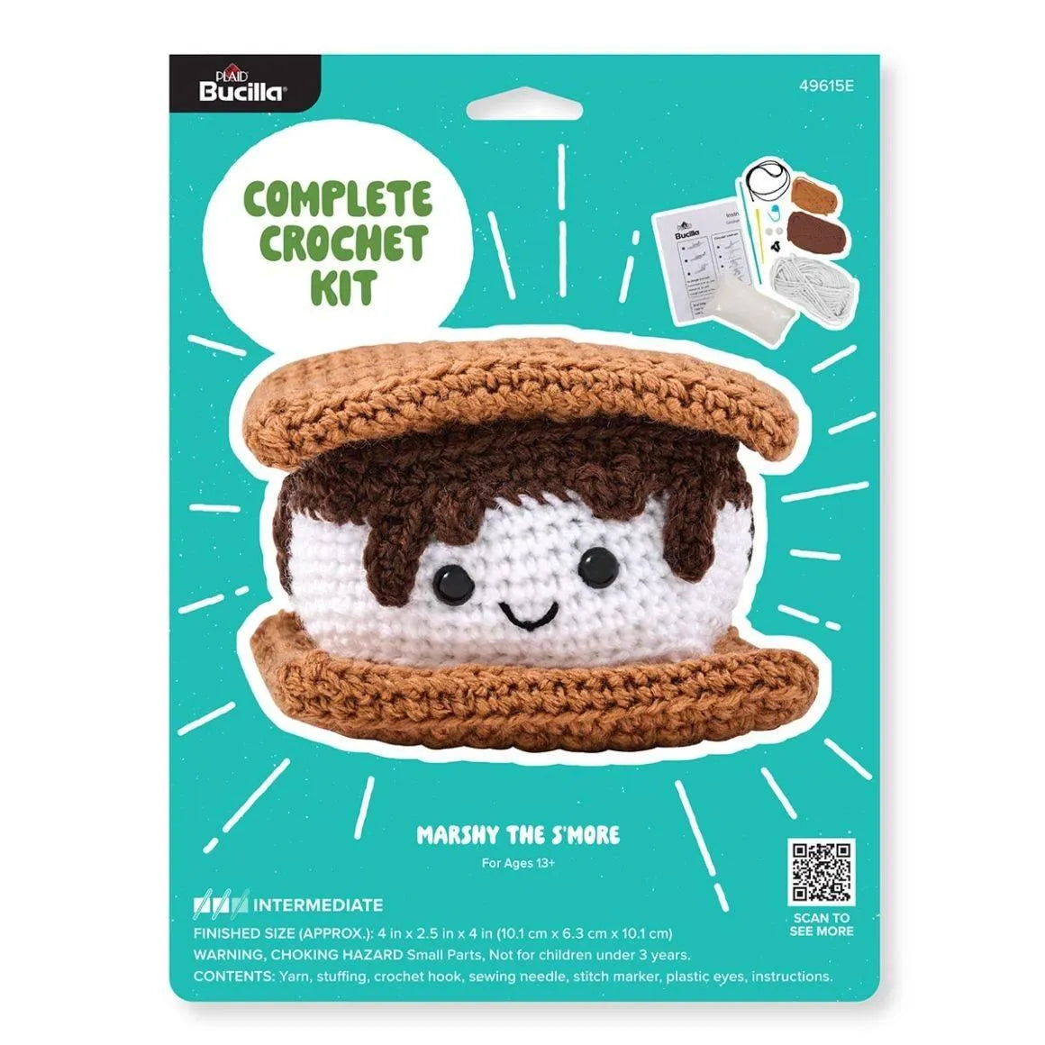 Amigurumi Crochet Kit - Marshy the S'More - DIY Craft Warehouse