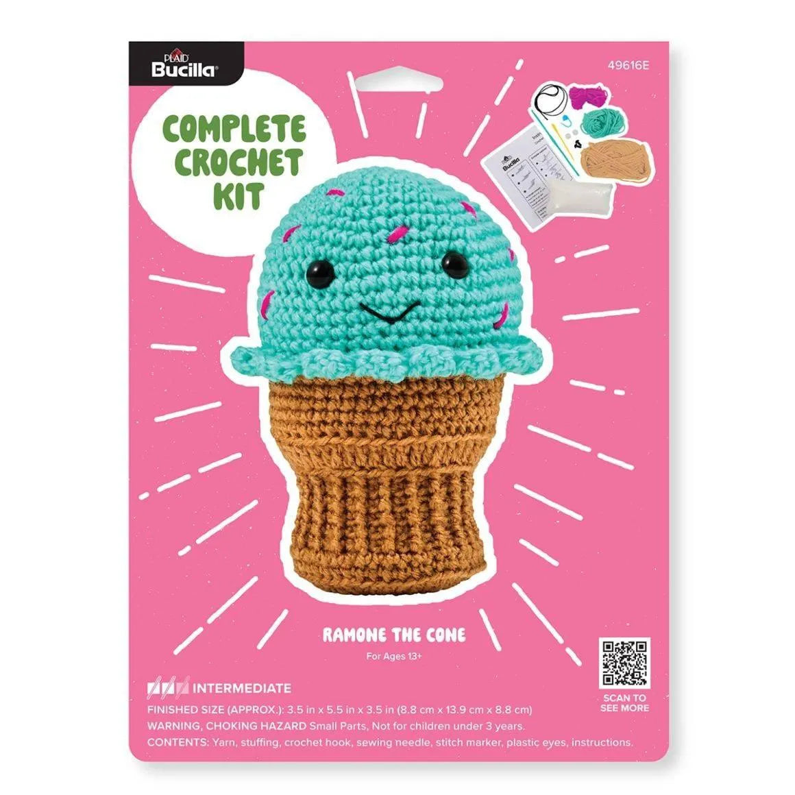 Amigurumi Crochet Kit - Ramone the Cone - DIY Craft Warehouse