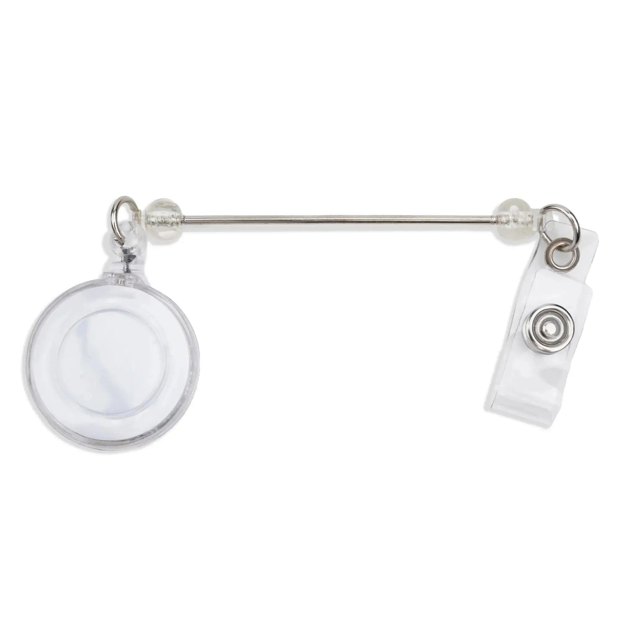 Barbell Bead Holder Badge Reel - Clear - DIY Craft Warehouse DIY Craft Warehouse