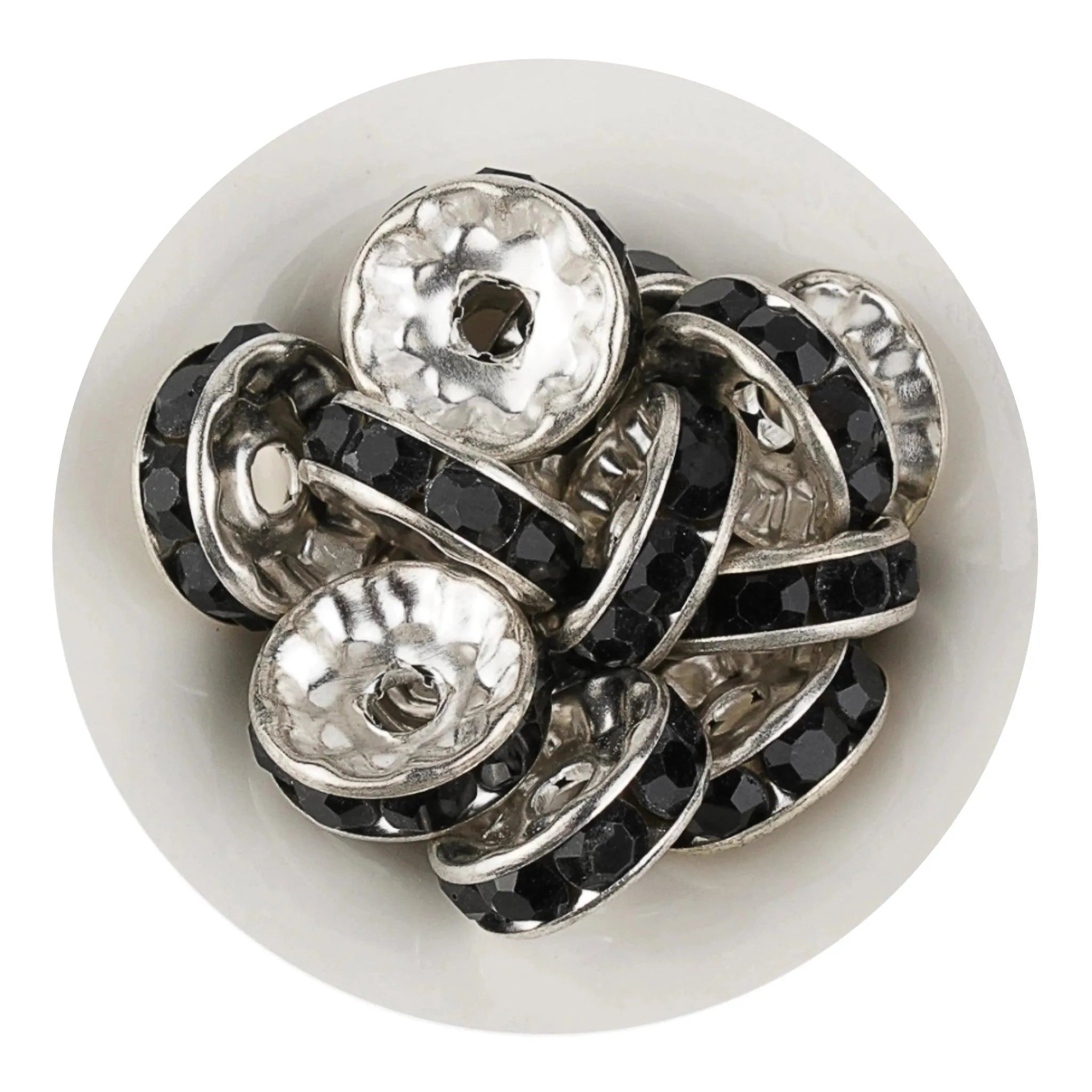 Bead Spacer Disc - Black (25 Beads) - DIY Craft Warehouse DIY Craft Warehouse