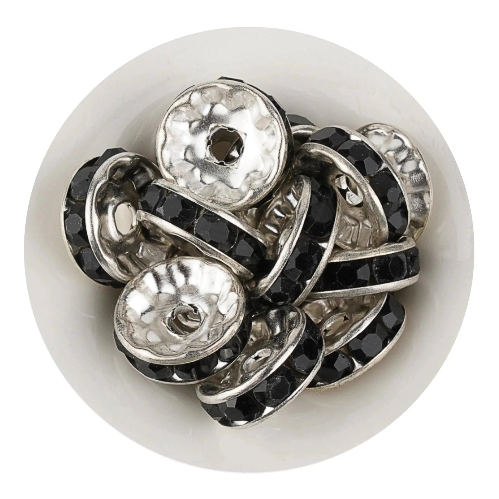 Bead Spacer Disc - Black (25 Beads) - DIY Craft Warehouse