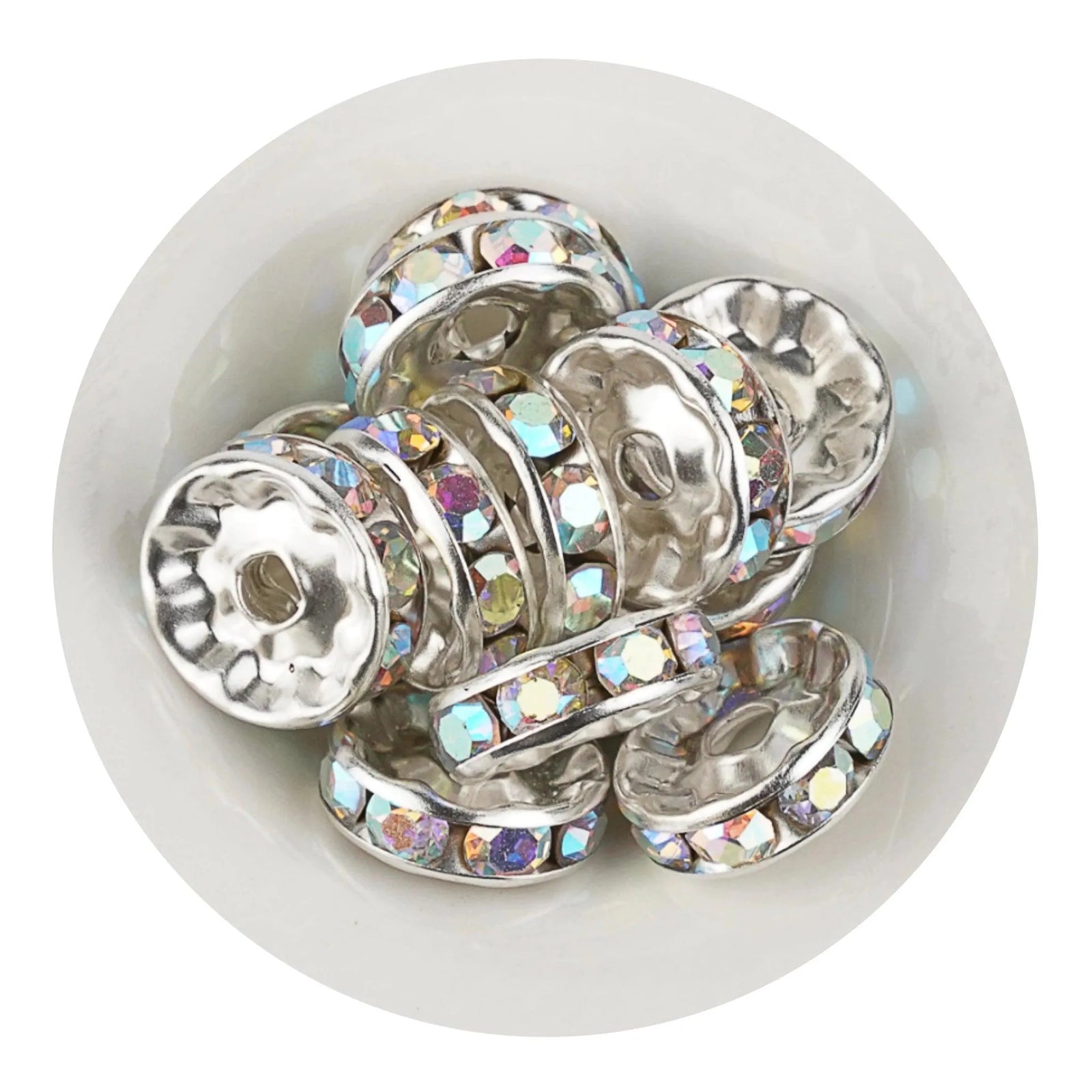 Bead Spacer Disc - Iridescent (25 Beads) - DIY Craft Warehouse