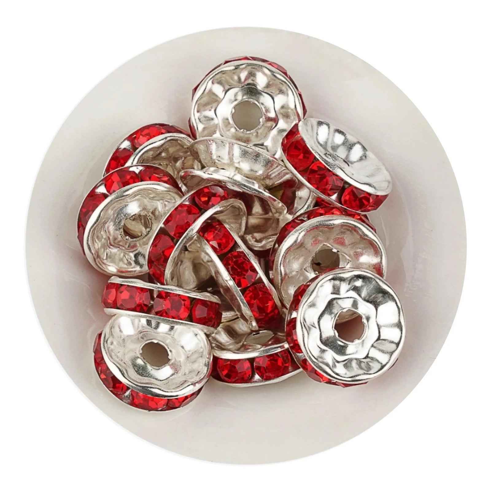 Bead Spacer Disc - Red (25 Beads) - DIY Craft Warehouse