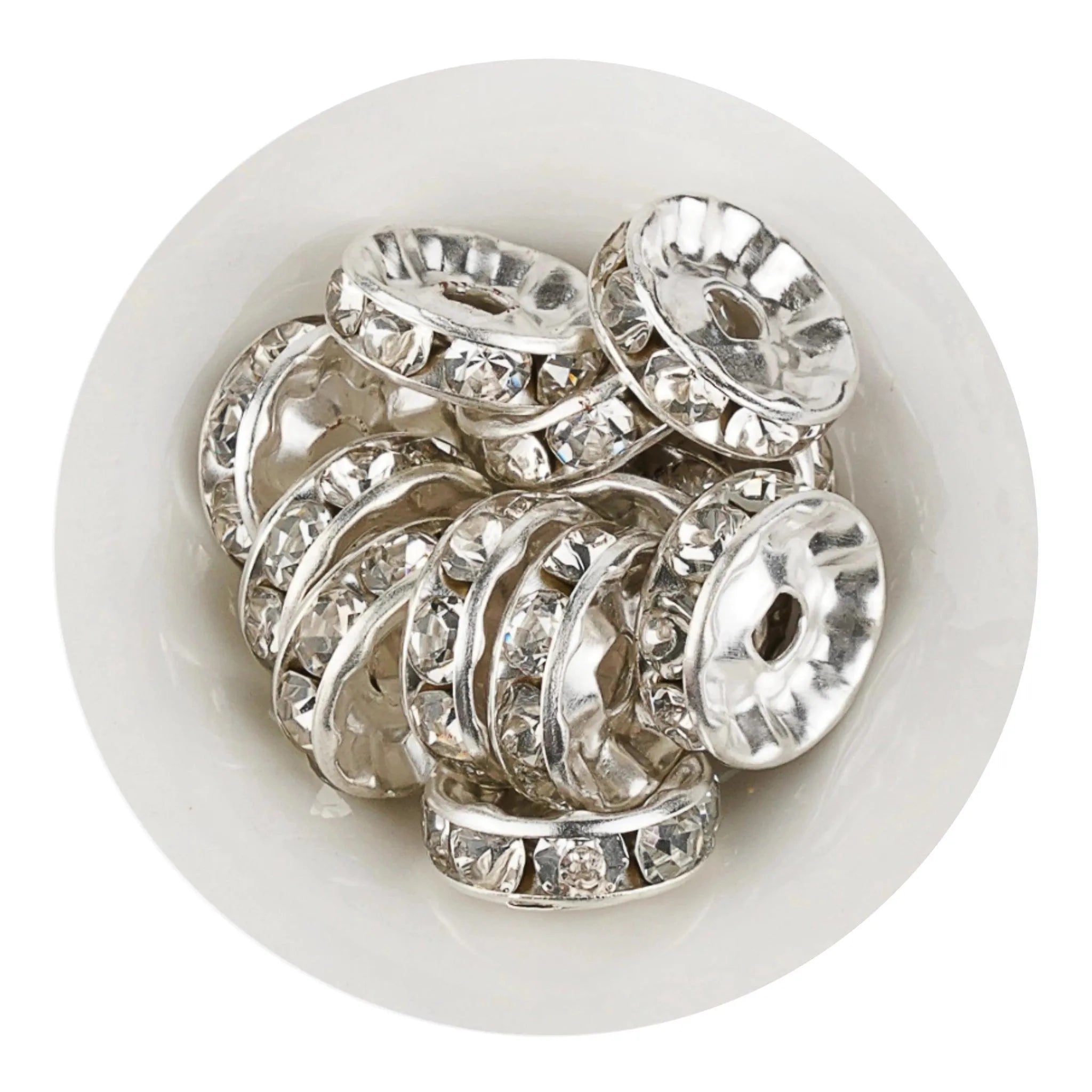 Bead Spacer Disc - Silver (25 Beads) - DIY Craft Warehouse DIY Craft Warehouse